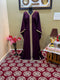 Wine Handcrafted Zari work Stitched Georgette Kaftan Party Wedding Dresses