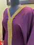 Wine Handcrafted Zari work Stitched Georgette Kaftan Party Wedding Dresses