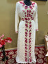 White Handcrafted Zari work Stitched Georgette Kaftan Party Wedding Dresses