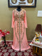Baby-Pink Handcrafted Zari work Stitched Georgette Kaftan Party Wedding Dresses