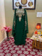 Grand Emerald Green Kaftan Gown with Heavy Gold Zari Work | Luxury Nikkah & Wedding Dress