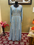 Grey Georgette Zari Work Kaftan