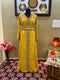 Dark-Gold Handcrafted Zari work Stitched Georgette Kaftan Party Wedding Dresses