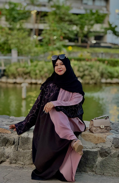 TikTok Fabric Dual Color Abaya