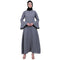 Casual A-line abaya with bell sleeves- Grey