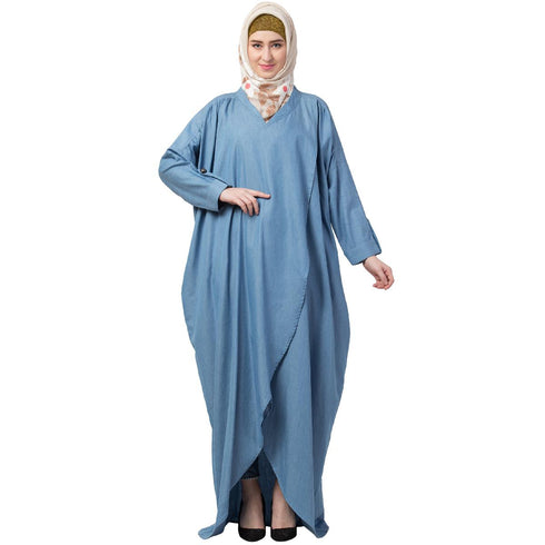 Loose Fit Denim Abaya