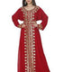 Maroon Embroidered Work Stitched Georgette Kaftan Wedding Dress