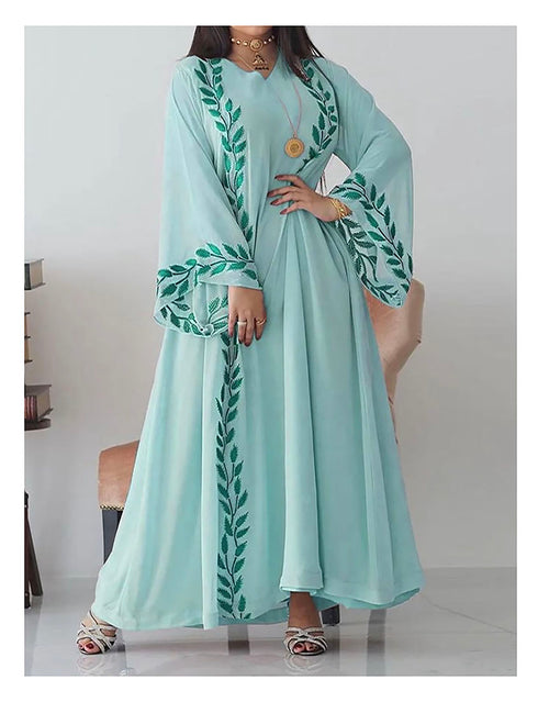 Sea Green Georgette Aari Work Kaftan