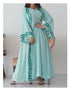 Sea Green Georgette Aari Work Kaftan