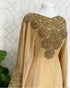 Beige Georgette Embroidered Stone work Stitched Dress Kaftan Party Wear Wedding Dresses