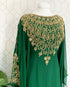 Green Georgette Gold Embroidered Stone work Stitched Dress Kaftan Party Wear Wedding Dresses