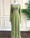 Olive Dress Silver Work Wedding Zari Embroidered Georgette Stitched Stone Work Dresses