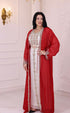 Maroon Embroidered Stone work Stitched 2 Pic Dress Georgette Kaftan Party Wear Wedding Dresses
