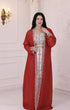 Maroon Embroidered Stone work Stitched 2 Pic Dress Georgette Kaftan Party Wear Wedding Dresses