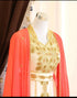 Orange & White Handcrafted Zari work Stitched Dress Georgette Kaftan Party Wear Wedding Dresses