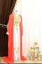 Orange & White Handcrafted Zari work Stitched Dress Georgette Kaftan Party Wear Wedding Dresses