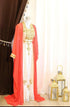 Orange & White Handcrafted Zari work Stitched Dress Georgette Kaftan Party Wear Wedding Dresses