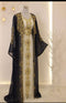 Grand Navy Blue & White Layered Kaftan with Golden Zari Work | Luxury Party & Event Wear