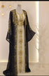 Grand Navy Blue & White Layered Kaftan with Golden Zari Work | Luxury Party & Event Wear