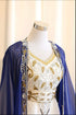 Blue and White Georgette Zari Work Kaftan
