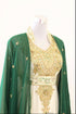 Green & White Handcrafted Zari work Stitched Dress Georgette Kaftan Party Wear Wedding Dresses