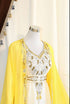 Gold & White Handcrafted Zari work Stitched Dress Georgette Kaftan Party Wear Wedding Dresses