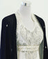 Black & White Georgette Zari Embroidered Kaftan Dress