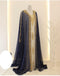 Opulent Blue and White Layered Kaftan with Gold Zari Embellishment | Full-Length Flowing Design