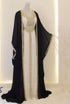 Black and White Georgette Zari Work Kaftan