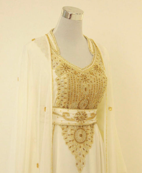 White Reception Kaftan for Women