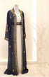 Navy Blue Georgette Zari Work Kaftan with Jacket & Belt