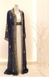 Navy Blue Georgette Zari Work Kaftan with Jacket & Belt