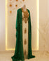Green & White Kaftan Handcrafted Georgette Elegance Work Party Wear Fully Stitched Dresses
