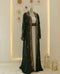 Green & White Kaftan Handcrafted Georgette Elegance Work Party Wear Fully Stitched Dresses