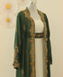 Green & White Kaftan Handcrafted Georgette Elegance Work Party Wear Fully Stitched Dresses