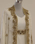 Grand White Georgette Kaftan Dress with Zari Work | Luxury Party & Wedding Wear