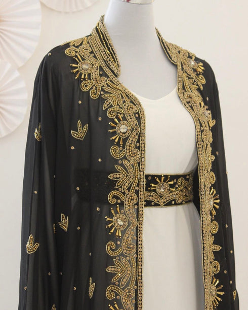 Black and White Reception Kaftan for Women