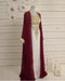 Maroon and White Georgette Zari Work Kaftan