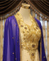 Royal Blue and White Georgette Zari Work Kaftan