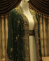 Green and White Eid Kaftan for Women