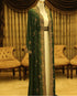 Green and White Eid Kaftan for Women