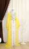Gold & White Handcrafted Zari work Stitched Dress Georgette Kaftan Party Wear Wedding Dresses
