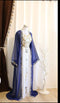 Blue and White Georgette Zari Work Kaftan