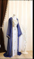 Blue and White Georgette Zari Work Kaftan