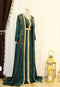 Green and White Wedding Kaftan for Women