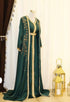 Green and White Wedding Kaftan for Women