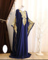 Navy-Blue Handcrafted Zari work Stitched Dress Georgette Kaftan Party Wear Wedding Dresses