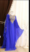 Royal-Blue Handcrafted Zari work Stitched Dress Georgette Kaftan Party Wear Wedding Dresses