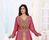 Maroon Georgette Beads and Zari Work Kaftan for Festivals