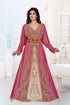 Maroon Georgette Beads and Zari Work Kaftan for Festivals